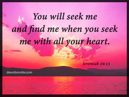 Bible Verse: Jeremiah 29:13